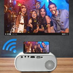 Dexxer Prenosni WIFI LED projektor HDMI USB AV in zvočnik 100"