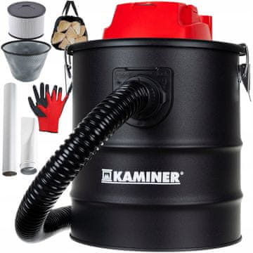 Kaminer HEPA Industrijski kaminski sesalnik 15L za pepel 1200W + torba za drva