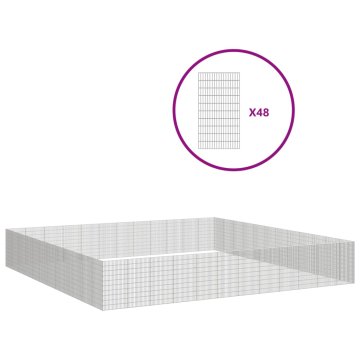 Vidaxl Ograda za živali na prostem z 48 paneli 54x100 cm železo