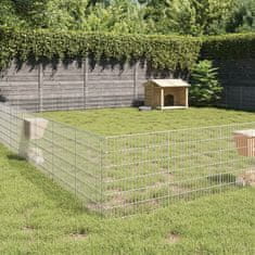 shumee vidaXL Ograda za živali na prostem z 48 paneli 54x60 cm železo