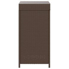 Vidaxl Koš za smeti rjav 40x40x80 cm poli ratan