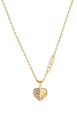 Guess Romantična pozlačena ogrlica Lovely Guess JUBN03035JWYGT/U