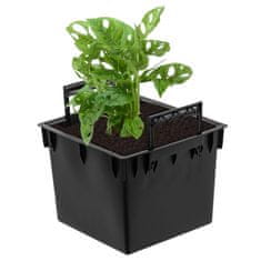 botle Komplet 2x črn 13 L kvadratni vložek z držali za lonce Prosperplast H 50 cm