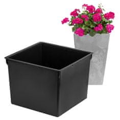 botle Komplet 2x 8 L kvadratnih vložkov črne barve za lonce Prosperplast H 42 cm