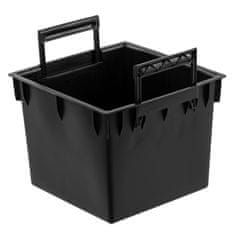 botle Komplet 2x črn 13 L kvadratni vložek z držali za lonce Prosperplast H 50 cm
