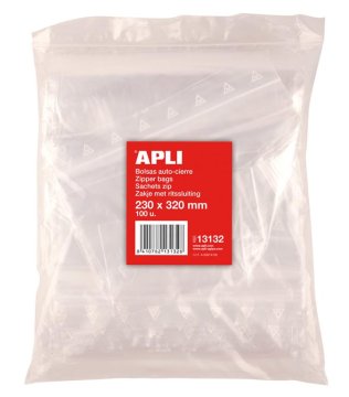 Apli Vrečke z zip zapiranjem 220 x 310 mm 100 kos