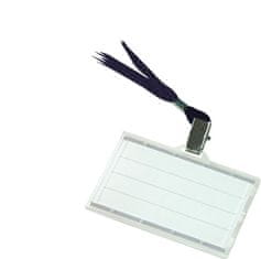 Donau Identif. kartice na črni vrvici 54x88mm 50 kos