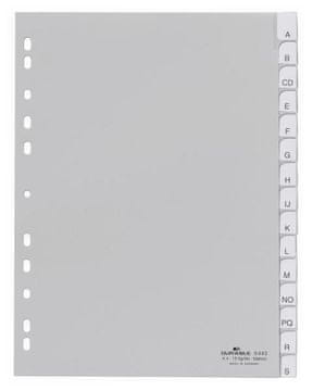 Durable Ločilni listi 1/15, sivi (6442)