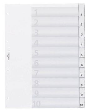 Durable Ločilni listi 1/10, prozorni (6821)