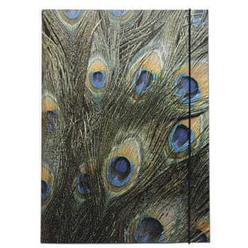 Klipko Kartonska mapa z zav. in elast., pav znotraj bela