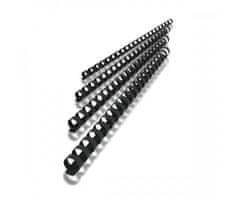 Klipko Spirale PVC 12 mm, črne, 100 kos