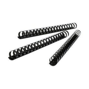 Klipko Spirale PVC 22 mm, črne, 50 kos