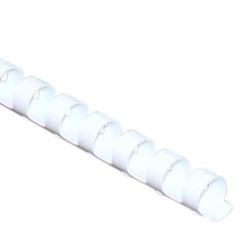 Klipko Spirale PVC 12 mm, bele, 100 kos