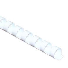 Klipko Spirale PVC 6 mm, bele, 100 kos