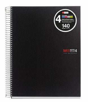Miquelrius Zvezek A5, karo, 140-listni, 70g, ORIGINAL 4, PP, črn