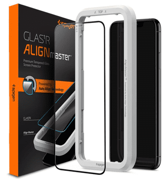 Spigen AlignMaster FC zaščitno steklo, za iPhone 11/XR, 2/1