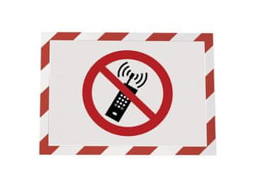 Durable Okvir DURAFRAME A4, rdeče-bel SECURITY, 2 kos