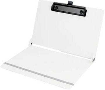 Apli Podloga z vpenjalno sponko iz PVC A4, bela, zložljiva