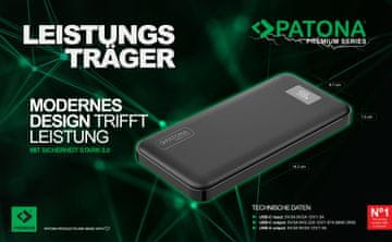PATONA Premium Powerbank Stark 3.0 PD20W 10.000mAh, USB-C