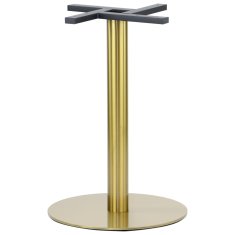 STEMA Kovinsko mizno podnožje SH-3001-6/G je izdelano iz nerjavečega jekla v zlati barvi. Spodnji element s premerom 50 cm. Višina 72 cm. Primerno za dom, pisarno, hotel in restavracijo. Nastavljiva noga.
