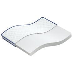 Vidaxl Vzmetnica s spominsko peno bela 140x190x17 cm mehka