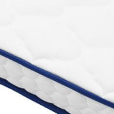 Vidaxl Vzmetnica s spominsko peno bela 80x160x17 cm mehka