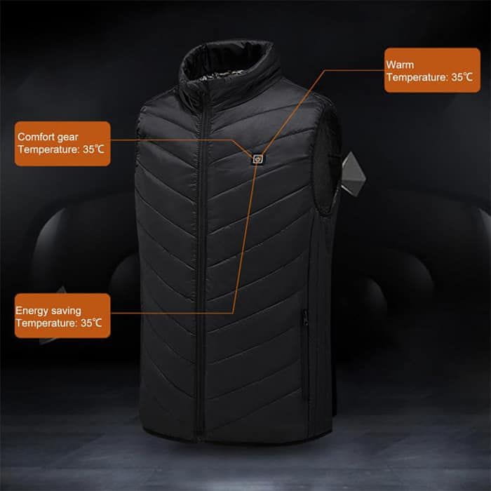 Netscroll Unisex grelni brezrokavnik, brezrokavnik ima 4 grelne elemente, nastavljive temperature, USB polnjenje, idealen za aktivnosti na prostem v mrzlem vremenu, šport, ribarjenje, lov, HeatingVest
