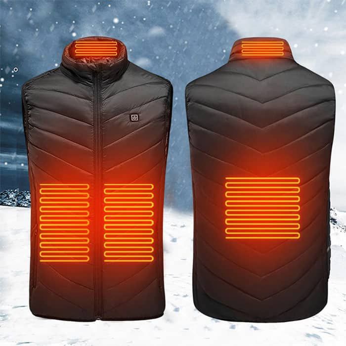 Netscroll Unisex grelni brezrokavnik, brezrokavnik ima 4 grelne elemente, nastavljive temperature, USB polnjenje, idealen za aktivnosti na prostem v mrzlem vremenu, šport, ribarjenje, lov, HeatingVest