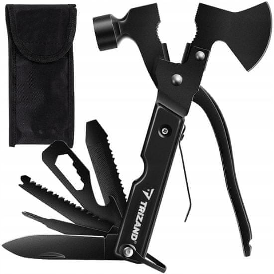 Malatec 17v1 večnamenski inox žepni nož v torbici in sekira