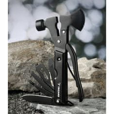 Malatec 17v1 večnamenski inox žepni nož v torbici in sekira