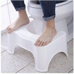 Kruzzel 2v1 PVC otroška opora za noge in stolček pručka za wc bela