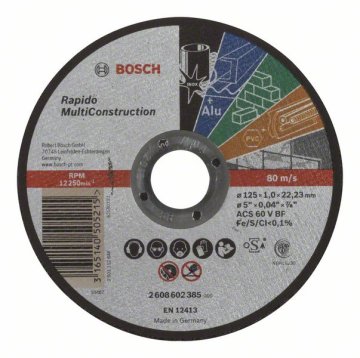 shumee RAPIDO MULTIKONSTRUKCIJSKI DISK 125*1,0 RAVNI