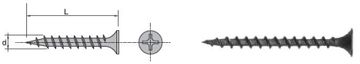 shumee Vijak za les iz fosfatiranega mavca 3,5*25 mm - 10 STO - 512 3,9*25