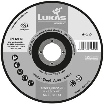shumee PLOŠČATI DISK T1A 125*1,6*22 A46T-BF PREMIUMFLEX