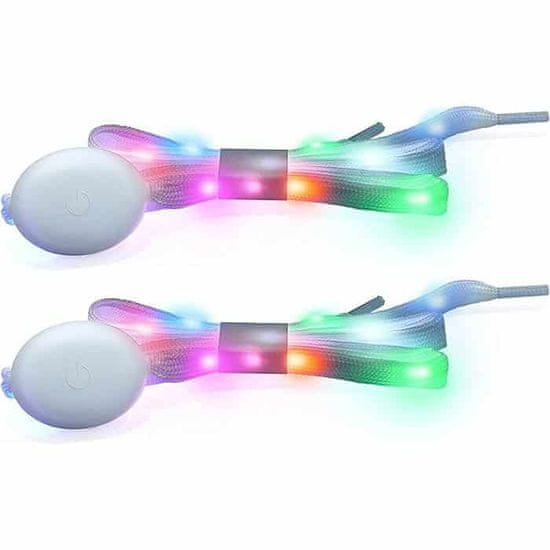 Netscroll Svetleče LED vezalke za čevlje, 4 različne nastavitve osvetljenja, utripajoče vezalke so hit zabav in vam omogočajo večjo vidljivost v temi, 120cm, odlična ideja za darilo, LedLaces