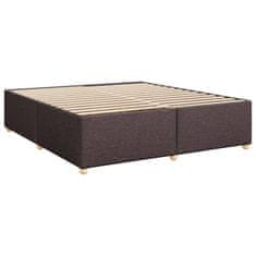 Vidaxl Box spring postelja z vzmetnico temno rjava 180x200 cm blago