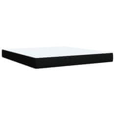Vidaxl Box spring postelja z vzmetnico črna 180x200 cm blago