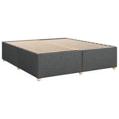 Vidaxl Box spring postelja z vzmetnico temno siva 180x200 cm blago