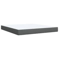 Vidaxl Box spring postelja z vzmetnico temno siva 180x200 cm blago