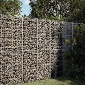 Vidaxl vidaXL Gabionska košara s pokrovom 100x50x200 cm pocinkano železo