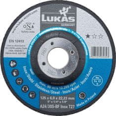 shumee KONVEKSNI DISK T27 125*6,0*22 A24/30S-BF INOX PREMIUMFLEX