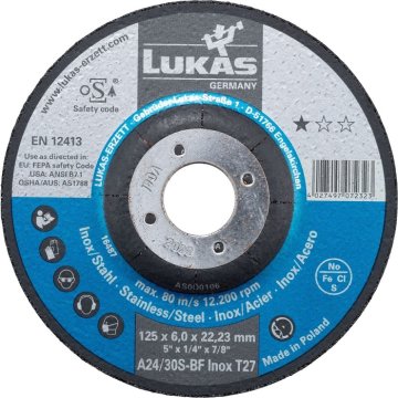 shumee KONVEKSNI DISK T27 125*6,0*22 A24/30S-BF INOX PREMIUMFLEX