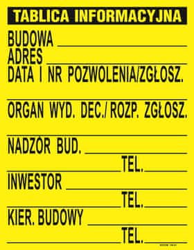 Greatstore Gradbeni informacijski znak 700*900mm