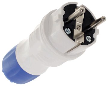 shumee RAVNI VTIČ 2P+Z, 16A EXTREM UNI IP54 SIVO-MODR
