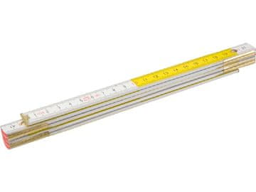 Topex Lesen zložljivi meter, bel in rumen, 1M - T 26C005