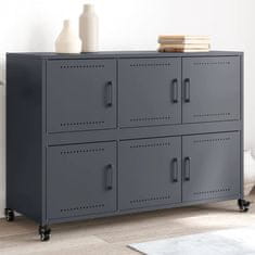 Vidaxl Komoda antracitna 100,5x39x72 cm jeklo