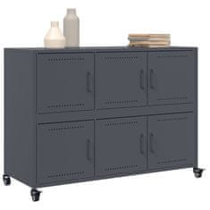 Vidaxl Komoda antracitna 100,5x39x72 cm jeklo