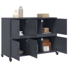 Vidaxl Komoda antracitna 100,5x39x72 cm jeklo