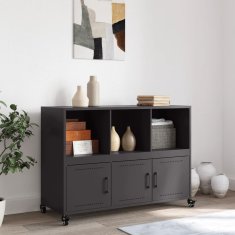 Vidaxl Komoda črna 100,5x39x72 cm jeklo