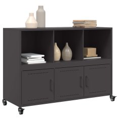 Vidaxl Komoda črna 100,5x39x72 cm jeklo